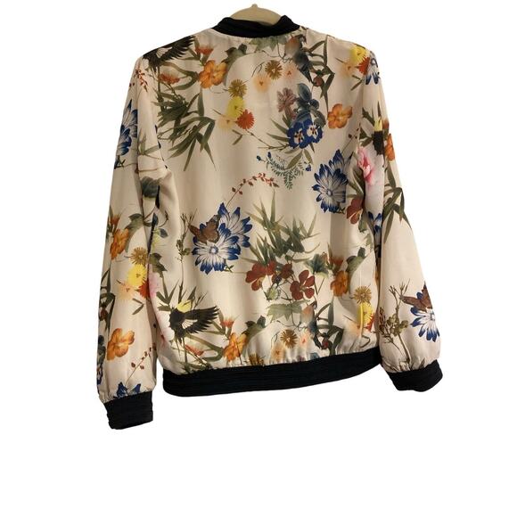 Women’s Bagatelle Collection Zip Up Floral Light Jacket Small Used - Picture 2 of 9